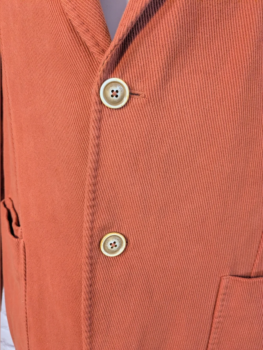 Massimo Dutti Orange Cotton Sport Coat